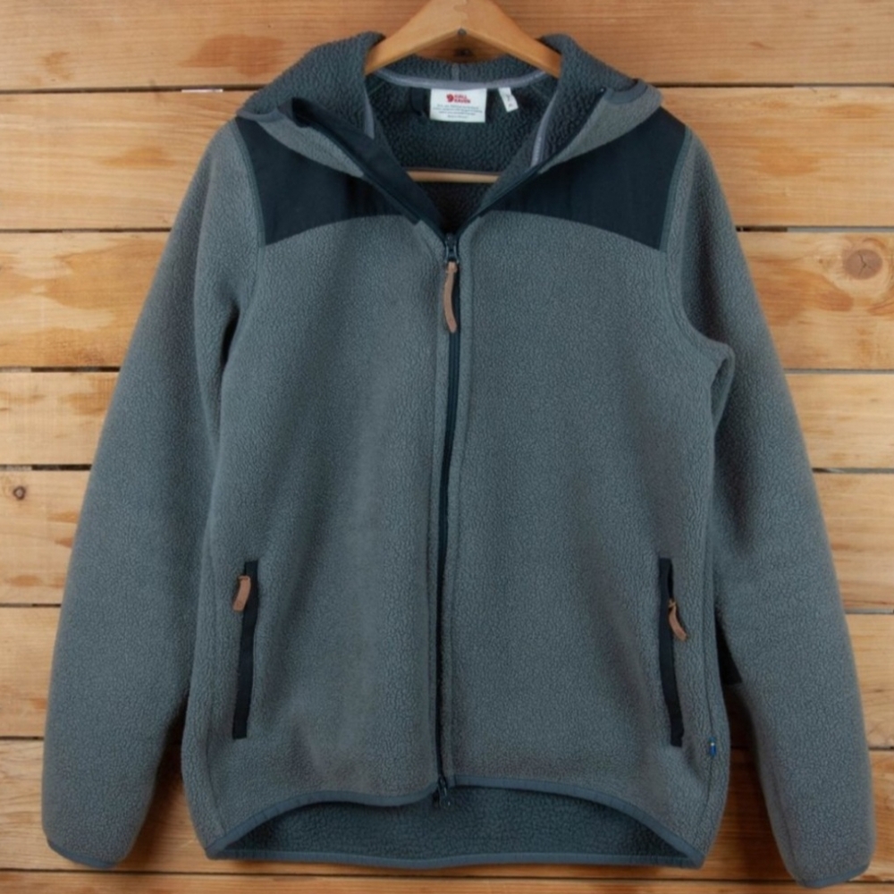 Fjallraven Taupe Gray Sarek Fleece Hoodie